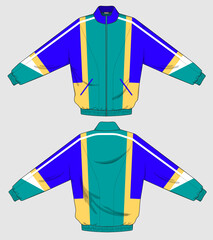 retro vintage windbreaker hoodie jacket template © Ronillo
