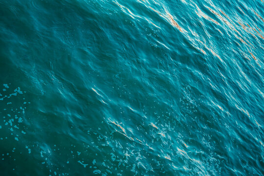 Blue ocean close-up, calm waves, background image