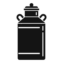 Milk barrel icon, simple style