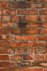 Obraz premium brick red wall. background of a old brick house.