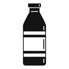 Milk bottle icon, simple style