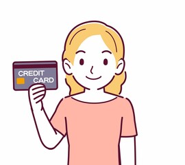 金髪の髪の女性