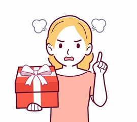 金髪の髪の女性