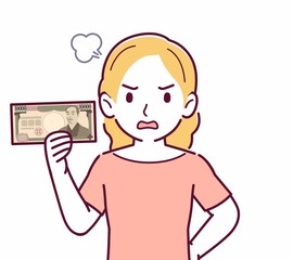 金髪の紙の女性