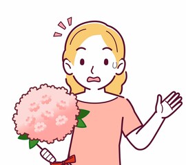 金髪の紙の女性