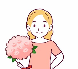 金髪の紙の女性
