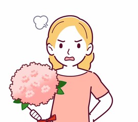 金髪の紙の女性