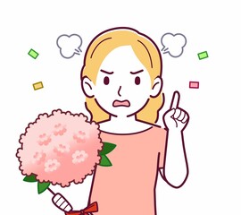 金髪の紙の女性