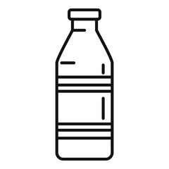Milk bottle icon, outline style