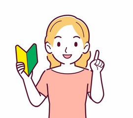 金髪の紙の女性