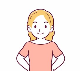 美しいブロンドヘアの女性