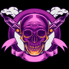 Skull Head Vape Mascot