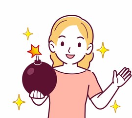 美しいブロンドヘアの女性