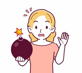 美しいブロンドヘアの女性