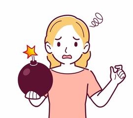 美しいブロンドヘアの女性