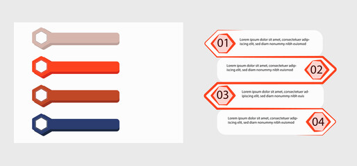 Obraz premium Infographics, presentation templates, infographic elements, templates, graphs with numbers, graphs for writing