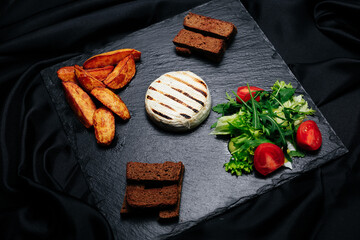 Grilled camembert cheese