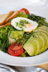 healthy salad with avocado