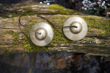 Cymbals close up for  sound healing therapy