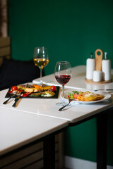 a table in a restaurant for two