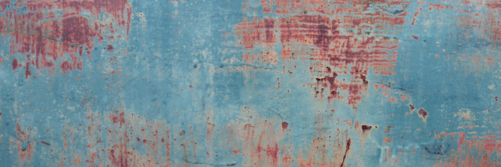 The surface of the old iron has rusted and peeled off. Rust stains on galvanized sheets. Abstract...
