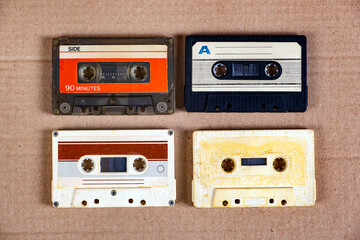 Fototapeta premium Audio Cassettes closeup