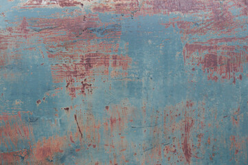 The surface of the old iron has rusted and peeled off. Rust stains on galvanized sheets. Abstract background for decorative and work design.