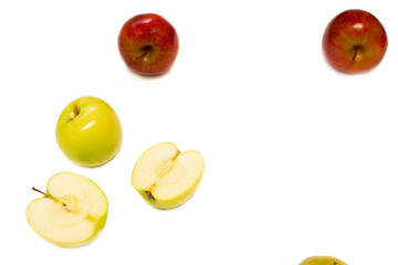 Red and green apples