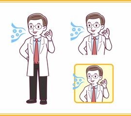 Fototapeta premium お医者さんのイラスト