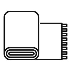 Dry cleaning carpet icon, outline style