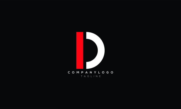 ID DI I AND D Abstract initial monogram letter alphabet logo design