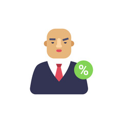 Loan Interest Rate icon in vector. Logotype