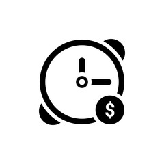 Time Is Money icon in vector. Logotype