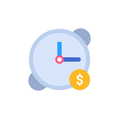 Time Is Money icon in vector. Logotype