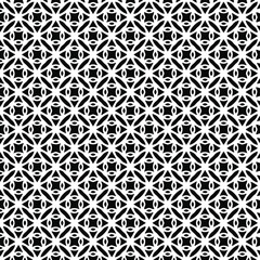  Geometric vector pattern with triangular elements. Seamless abstract ornament for wallpapers and backgrounds. Black and white colors.