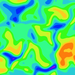 Blue yellow golden green fluid abstract colorful background