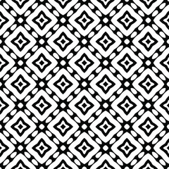  Geometric vector pattern with triangular elements. Seamless abstract ornament for wallpapers and backgrounds. Black and white colors.