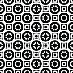  Geometric vector pattern with triangular elements. Seamless abstract ornament for wallpapers and backgrounds. Black and white colors.