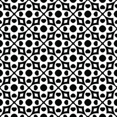 Geometric vector pattern with triangular elements. Seamless abstract ornament for wallpapers and backgrounds. Black and white colors