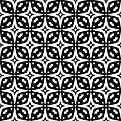 Geometric vector pattern with triangular elements. Seamless abstract ornament for wallpapers and backgrounds. Black and white colors