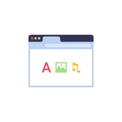 Web Content icon in vector. Logotype