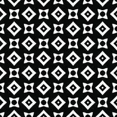 Geometric vector pattern with triangular elements. Seamless abstract ornament for wallpapers and backgrounds. Black and white colors