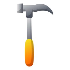 Garden hammer icon, cartoon style