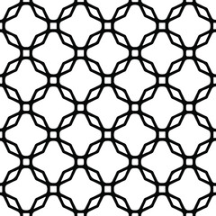 Naklejka premium Geometric vector pattern with triangular elements. Seamless abstract ornament for wallpapers and backgrounds. Black and white colors