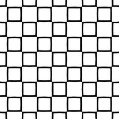 Geometric vector pattern with triangular elements. Seamless abstract ornament for wallpapers and backgrounds. Black and white colors