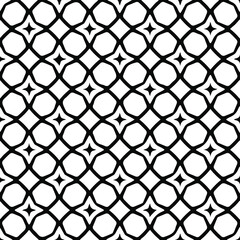 Fototapeta premium Geometric vector pattern with triangular elements. Seamless abstract ornament for wallpapers and backgrounds. Black and white colors