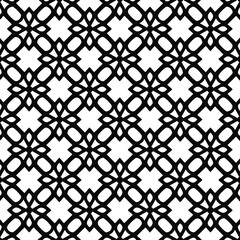 Naklejka premium Geometric vector pattern with triangular elements. Seamless abstract ornament for wallpapers and backgrounds. Black and white colors