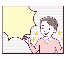 人物と漫画の吹き出し