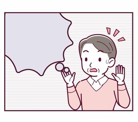 人物と漫画の吹き出し