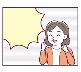 人物と漫画の吹き出し